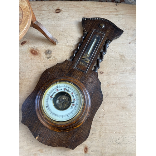 295 - Vintage Barometer a/f & Three Tier Cake Stand