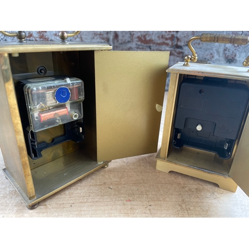 66 - Two Vintage Carriage Clocks Inc. Metamec