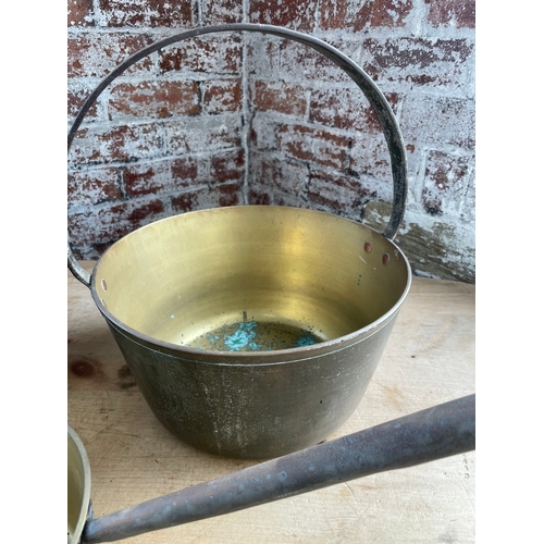 256 - Group Of Three Jam Pans. Previously Owned By The Sugden Family Of Wood Lane Hall Sowerby Bridge