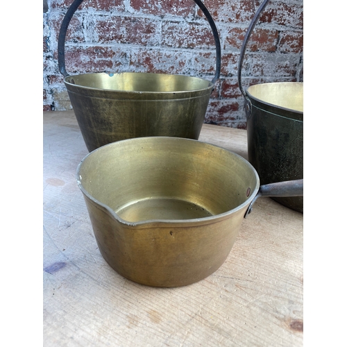 256 - Group Of Three Jam Pans. Previously Owned By The Sugden Family Of Wood Lane Hall Sowerby Bridge