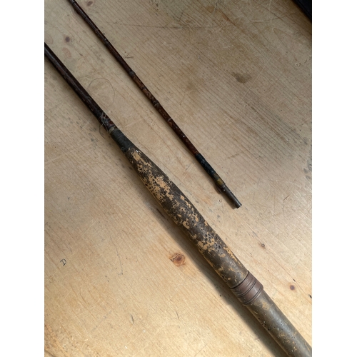 261 - Antique Westley Richards Cane Fly Rod With Brass Fittings. Makers Mark To Butt Of The Handle.