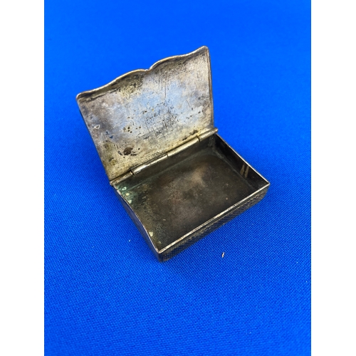 263 - Antique Silver Plated Brass Vesta Case