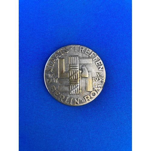 58 - 1938 Hitler & Mussolini Coin / Medal