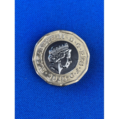 60 - The Royal Mint 2015 Trial £1 Coin. Handed Out For Testing Of Vending Machines etc. Very Good Conditi... 