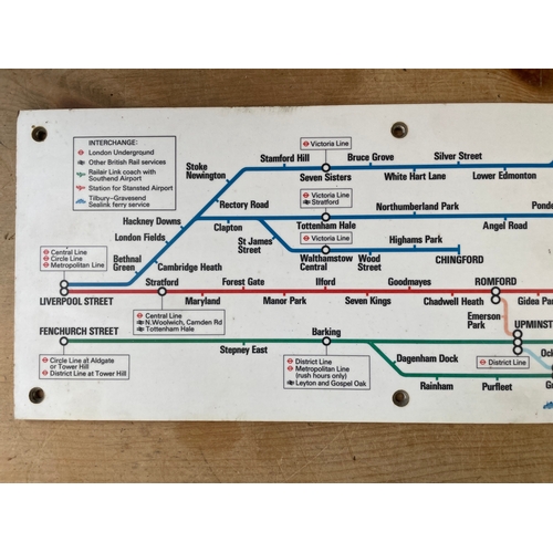 236 - Genuine British Rail Eastern Region London Railway Map 1980. Railwayana Interest