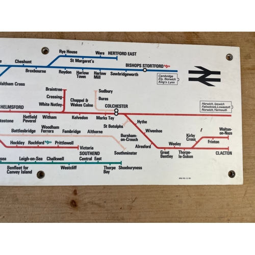 236 - Genuine British Rail Eastern Region London Railway Map 1980. Railwayana Interest