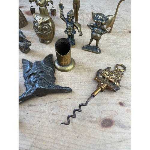 237 - Small Metalware & Brass Items Inc. Erotic Bottle Opener