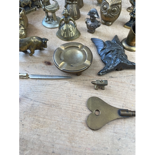 237 - Small Metalware & Brass Items Inc. Erotic Bottle Opener