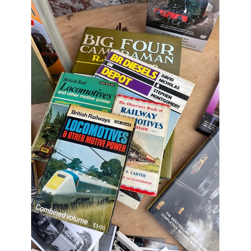 245 - Collection Of Train & Bus Photographs With Train Books, VHS & DVD. Railwayana Interest.