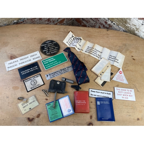 247 - Collection Of British Rail Related Items Inc Whistles. Railwayana Interest.