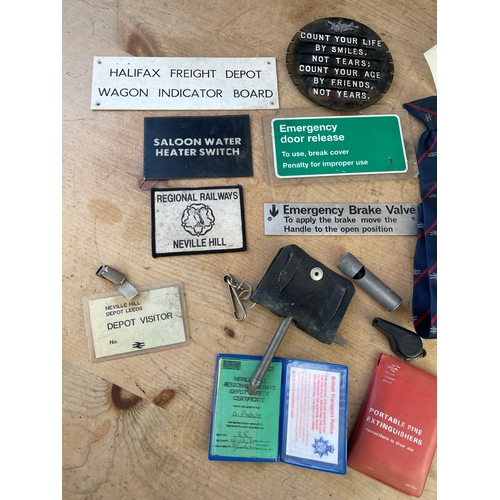 247 - Collection Of British Rail Related Items Inc Whistles. Railwayana Interest.