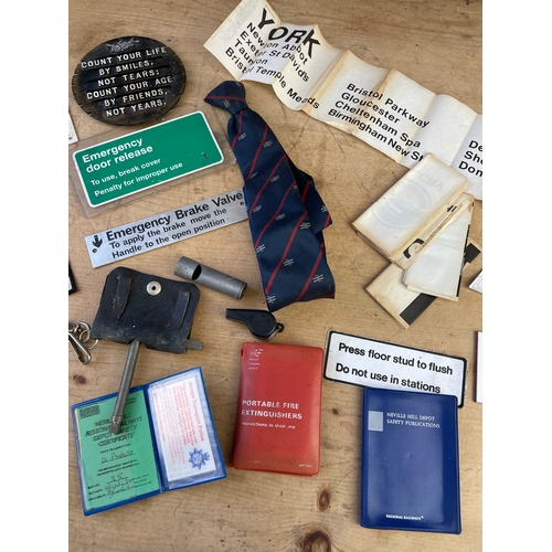 247 - Collection Of British Rail Related Items Inc Whistles. Railwayana Interest.