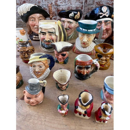 250 - Large Group Of Toby Jugs