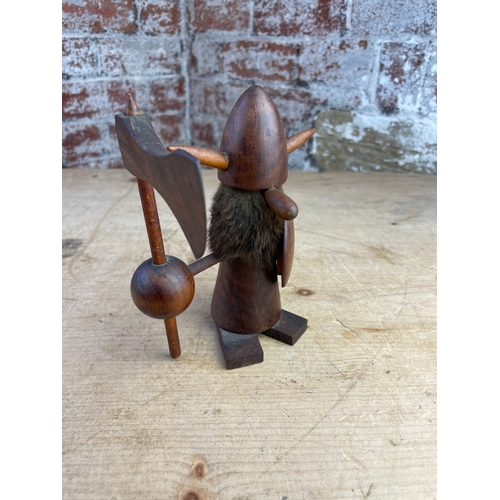 220 - Mid Century Scandinavian Wooden Viking