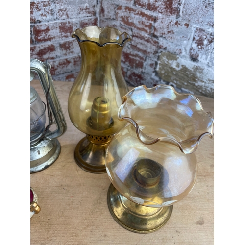 226 - Vintage Lamps, Lanterns & Candle Holders.