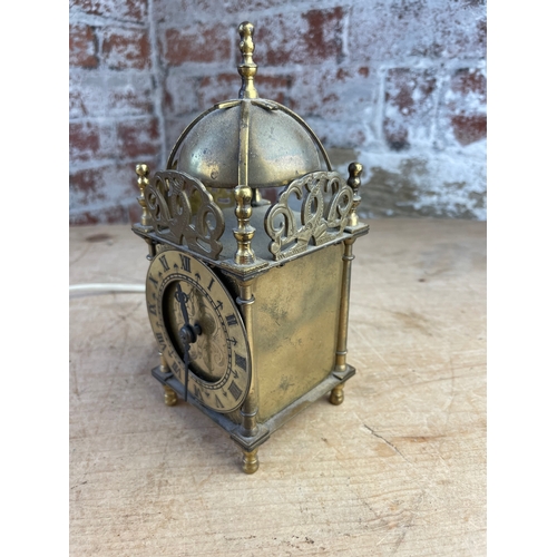 68 - Smiths Vintage Electric Brass Lantern Clock