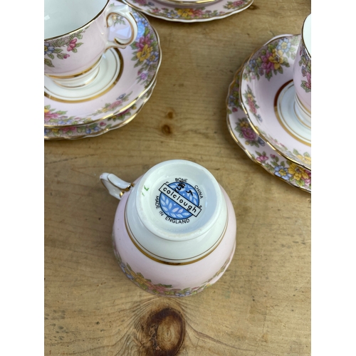 404 - Colclough Tea Set 12 Cups & saucers 11 Sandwich Plates