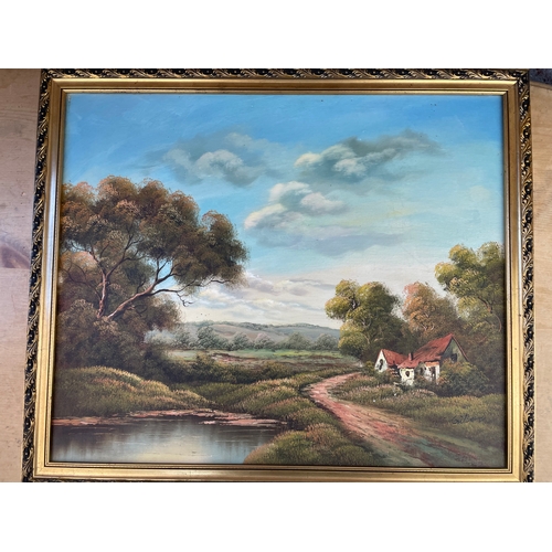 284 - Original Oil On Board Signed By Gilbert