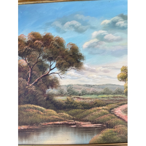 284 - Original Oil On Board Signed By Gilbert