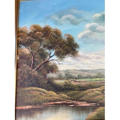 284 - Original Oil On Board Signed By Gilbert