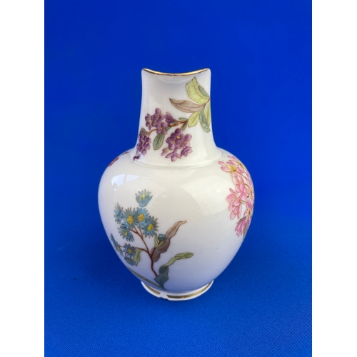 409 - Early Royal Worcester Hand Painted 1094 Flat Back Jug