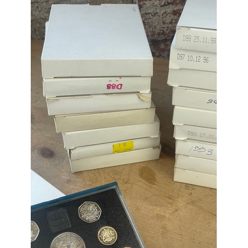 43 - The Royal Mint Coin Proof Sets, 26 Year Run, 1983 to 2008. All In Original Boxes With Certificates