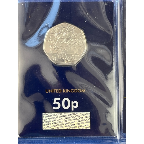 52 - 50th Anniversary Of The 50p, Certified Uncirculated Collectable 50p Coins