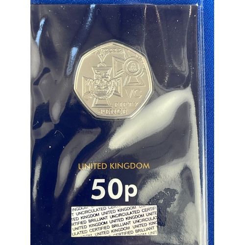 52 - 50th Anniversary Of The 50p, Certified Uncirculated Collectable 50p Coins