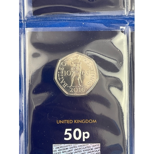 52 - 50th Anniversary Of The 50p, Certified Uncirculated Collectable 50p Coins