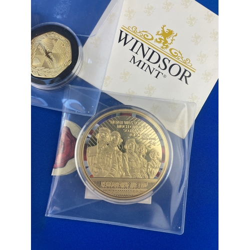 54 - Quantity Of Gold Plated Commemorative Coins