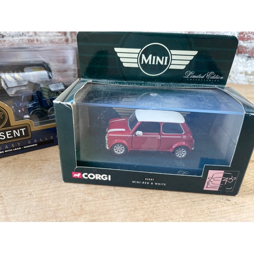 84 - Corgi Guinness Past & Present Die Cast Vehicles & Red & White Mini