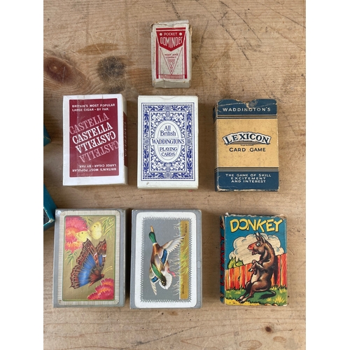 86 - Vintage Playing Cards & Draughts Pieces