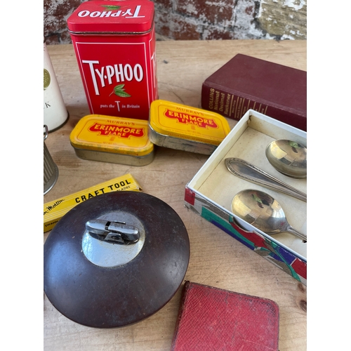 268 - Group Of Collectables Inc. Wothington, Phillips Pocket Memo Special LFH 0095, Tins & Teak Table Ligh... 