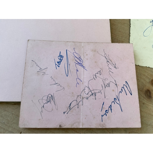 274 - Collection Of Autographs Inc. The Shadows, 1953 England Cricket Team, Joe Harvey, Sydney Lee, Rex Wi... 