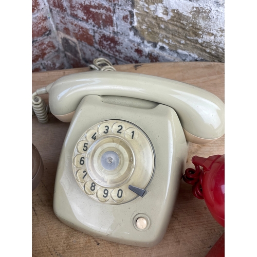 145 - Three Vintage Rotary Dial Telephones