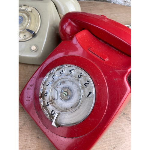 145 - Three Vintage Rotary Dial Telephones