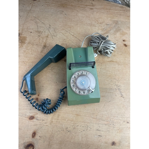 146 - Vintage Two Tone, Rotary Dial, Razor Trim Phone