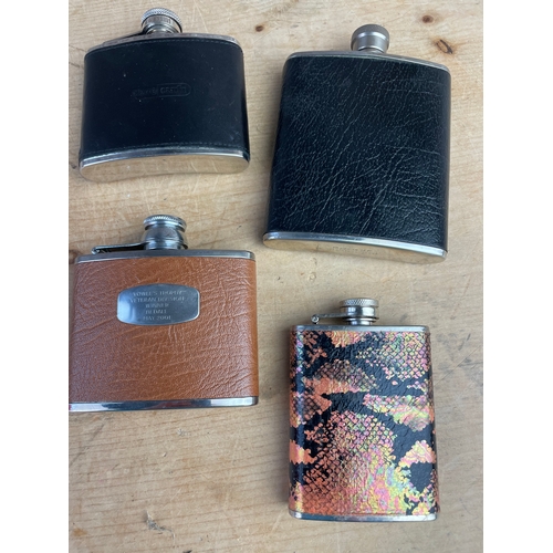 148 - Four Hip Flasks