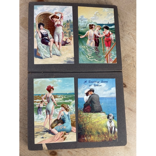 150 - Album Of Antique & Vintage Humerous Postcards