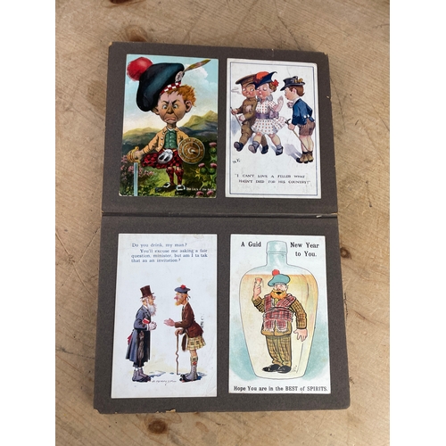 150 - Album Of Antique & Vintage Humerous Postcards