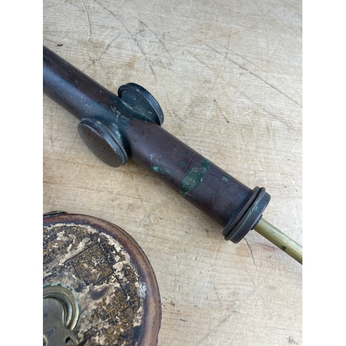 158 - Vintage Garden Sprayer & Leather Bound Tape Measure