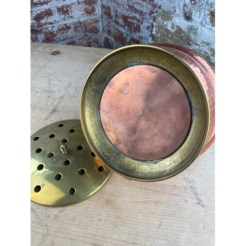 164 - Vintage Copper & Brass French Perfume Burner, Posey Holder.