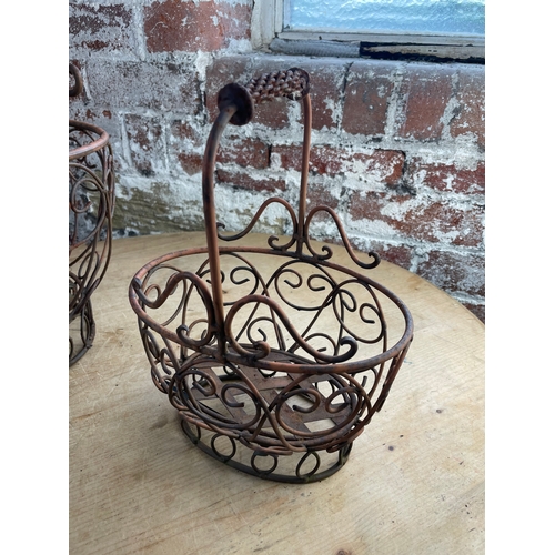 166 - Four Graduated Metal Baskets