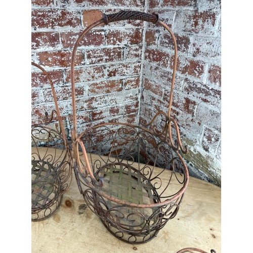 166 - Four Graduated Metal Baskets