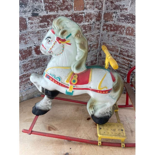 115 - Vintage Mobo Tin Rocking Horse