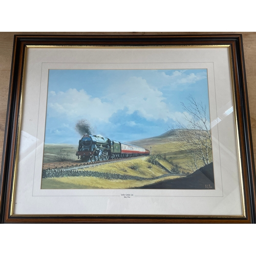 356 - Locomotive On The Settle Carlisle Line. Print By Barry Prince. Railway Interest.