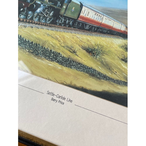 356 - Locomotive On The Settle Carlisle Line. Print By Barry Prince. Railway Interest.