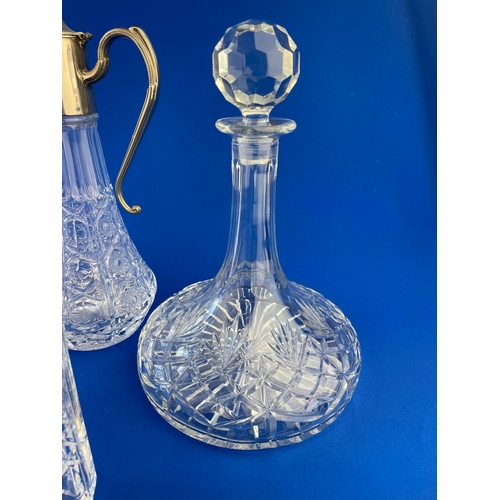 420 - Four Good Quality Cut Crystal Decanters