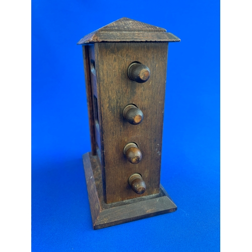 184 - Edwardian Oak Perpetual Desk Calendar