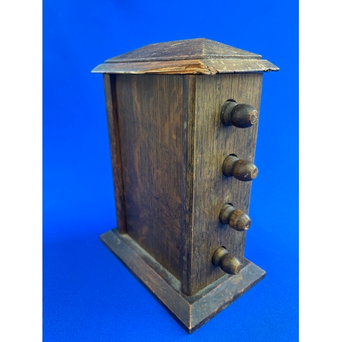 184 - Edwardian Oak Perpetual Desk Calendar